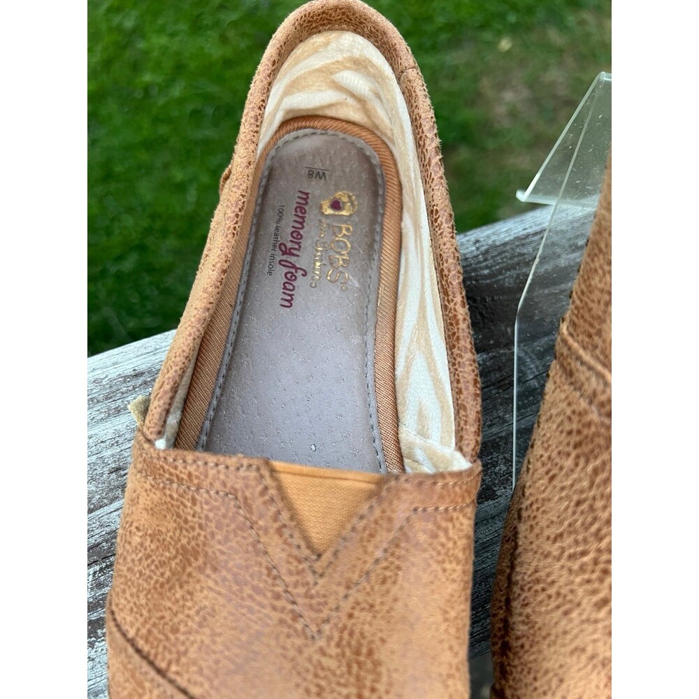 Skechers Bobs Flats Womens 8M Luxe Rain Dance Chestnut Slip On Memory Foam - Picture 3 of 6